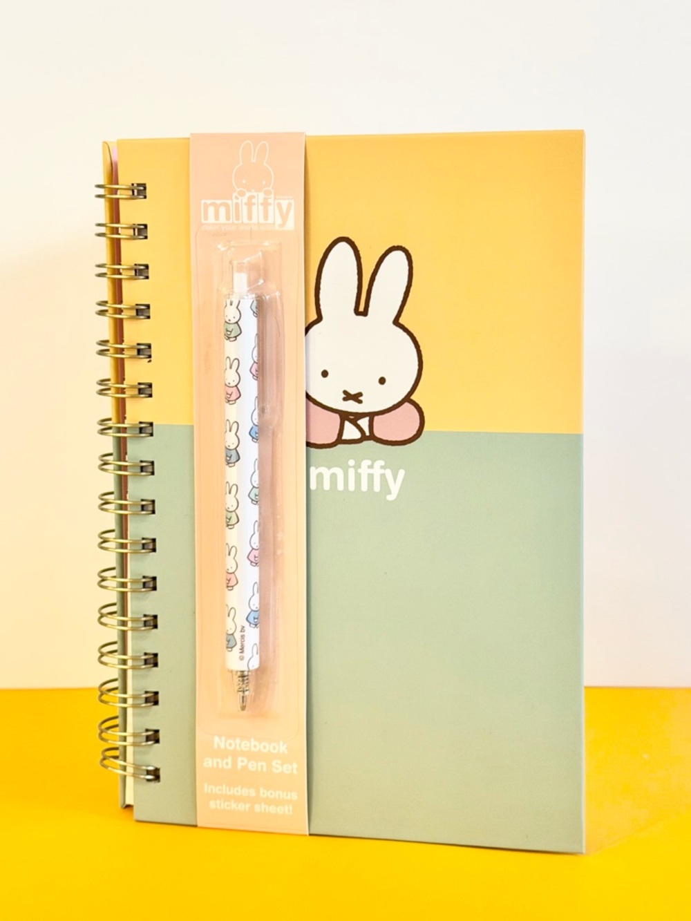miffy Spiral Notebook & Pen Set with Bonus Sticker Sheet
